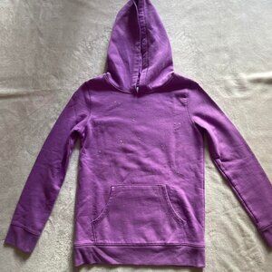 Girls Purple Bedazzled Sweater Hoodie